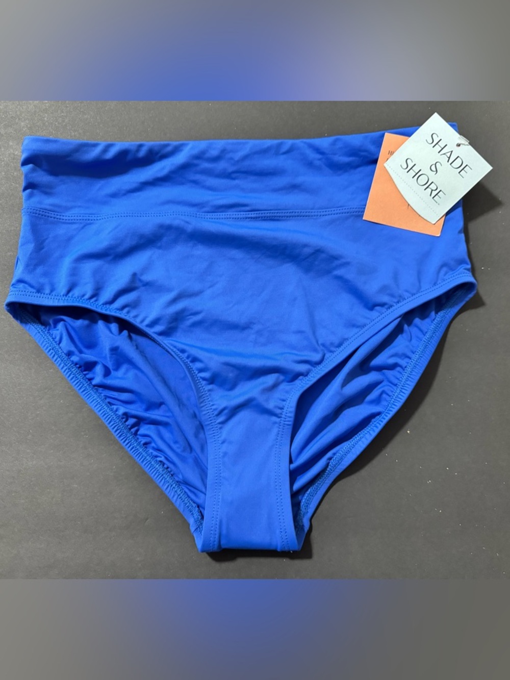 Medium- Shade & Shore High Waist Bikini Bottom - Royal Blue